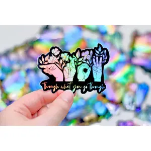 Grow Through What You Go Through ASL Sticker