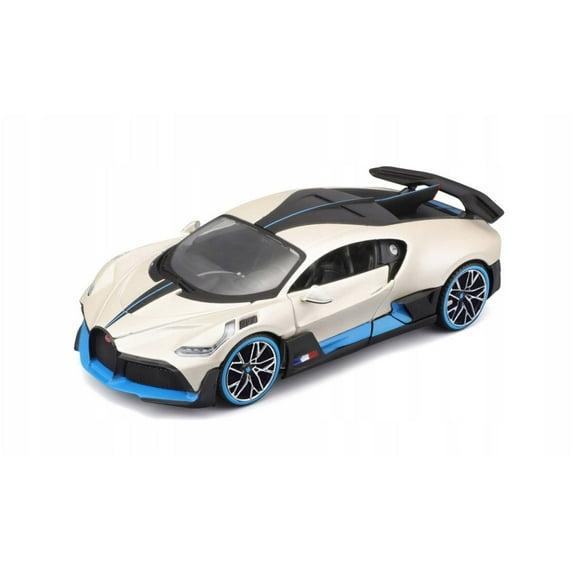 Maisto Diecast Model Car 1:24 Bugatti Divo Satin White Collectible Sports Car with Free Wheel Action & Openable Doors 31526W