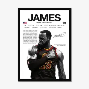 LeBron James Cavs Era Hardline Series Poster - Cleveland Basketball Legend Wall Art - Modern Aesthetic Decor - Gift for Him [UNFRAMED]