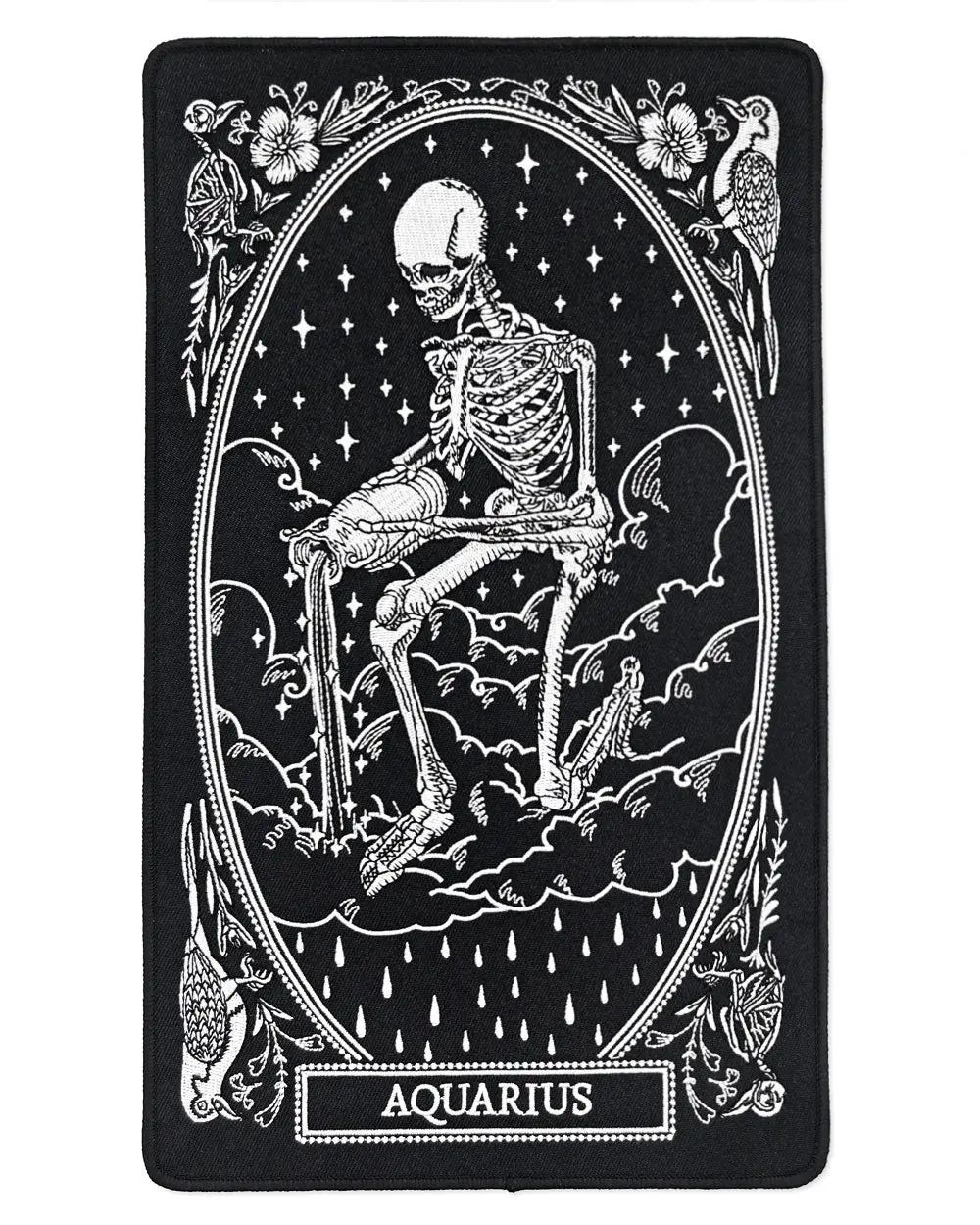 Aquarius Zodiac Tarot Large Back Patch