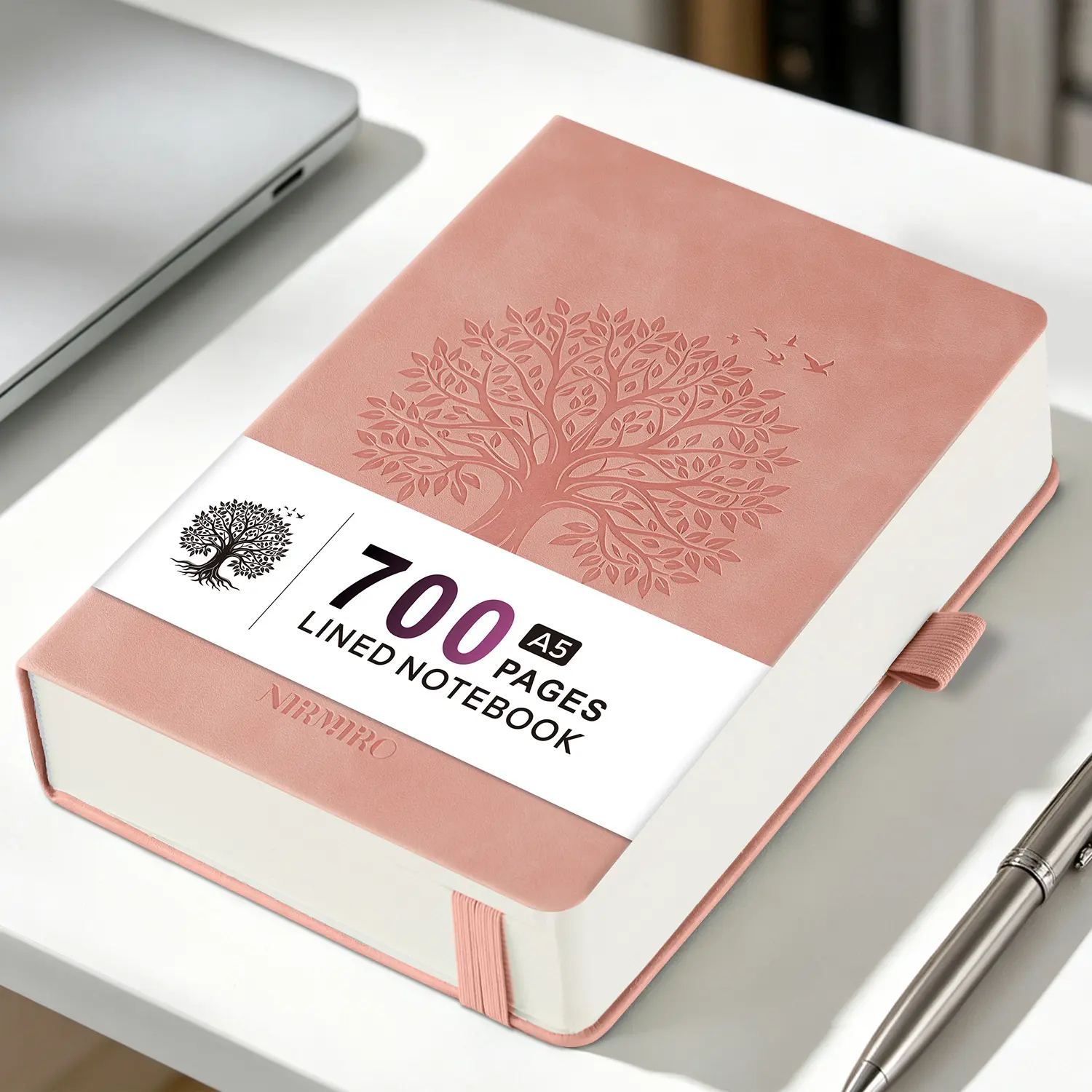 A5 Lined Journal Notebook, 700 pages College Ruled Notebook Journal for Writing Women and Men, Hardcover Leather Journal Notebook for School Office Work, 100GSM Thick Paper, 5.7 X 8.4 in