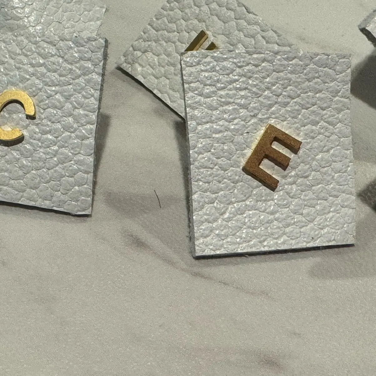 Mary Kathryn Matte Gold Letter Single Initial stud earrings