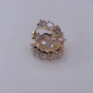 Arracada Corazon Blanco Oro Laminado Female Anniversary Daily Engagement
