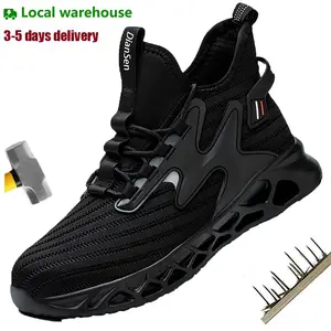 Security Boots for Men construction Work Sneakers Women Boots Breathable Steel Toe Shoes Safety Puncture-Proof Men Indestructible Boots stylish fashionable footwear anti-puncture resistant Closed Worker