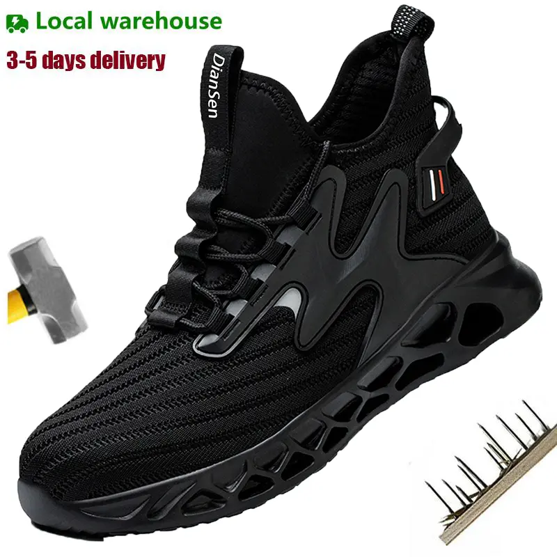 Security Boots for Men construction Work Sneakers Women Boots Breathable Steel Toe Shoes Safety Puncture-Proof Men Indestructible Boots stylish fashionable footwear anti-puncture resistant Closed Worker