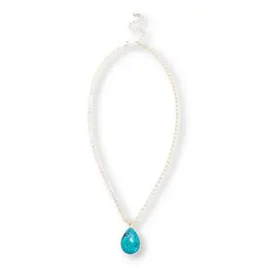 Mine Finds by Jay King Sterling Silver Kingman Turquoise Pendant with 18" Chain