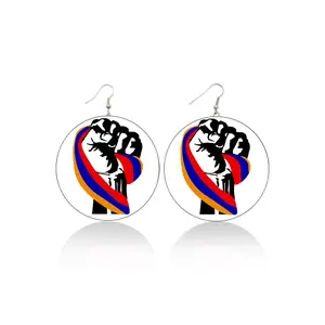 Armenia Strong Wooden Earrings