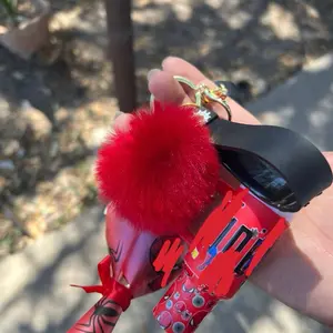 Superhero mini rose bouquet keychain
