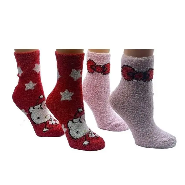 Hello Kitty Ladies' Cozy Crew Holiday Sock Set- 2 Pair Hello Kitty Ladies' Cozy Crew Holiday Sock Set- 2 Pair