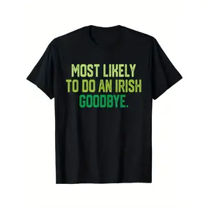 Women's Humorous Irish Farewell TShirt Loose Fit Neon Irish Text Phrase Costume Perfect for St Patrick Day Party Pub Crawl Parade Machine Washable Casual Attire