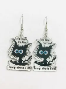 It's Fine I'm Fine Everything is Fine Earrings