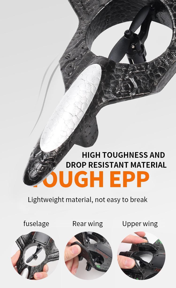 RC Stunt Fighter Jet Toy for Kids with 360° Flips & LED Lights | Colorful LED Lights, Easy RC Drone Toy for Beginners.Easy to Fly Kids Drone,Vertical takeoff and landing.Christmas gift.