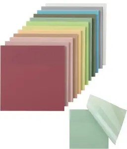 Transparent Sticky Notes, 3”x3”, Vintage Colors, 12 Pads, 600 Sheets, Bible Journaling Sticky Notes, Stocky Notes for Bible Journaling