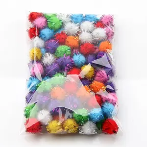 Polypropylene small package of 100 pom-pom children's handmade color