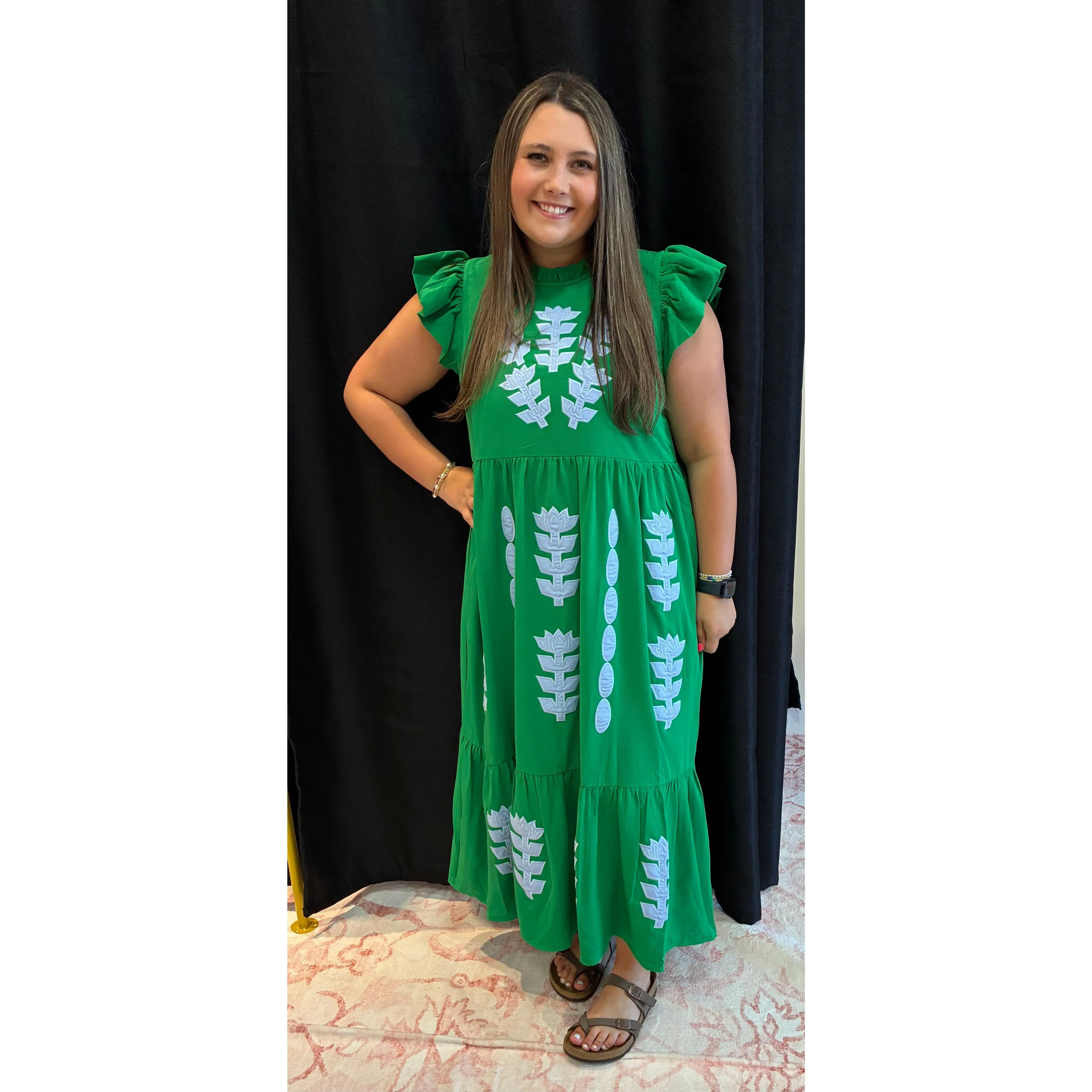 Jodifl Blue/Green maxi
