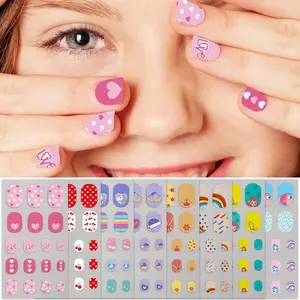 Nail Stickers for Kids - Self-Adhesive CuteNail Wraps, 3D Unicorn, Fruit, Animals, Star DIY Designs Nail Art Decals for Little Girls, Toddler (8 Sheets)