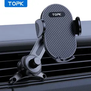 TOPK Car Air Vent Phone Holder, Extended Arm Car Vent Phone Mount Holder, 3-Point Support Extendable Phone Holder for Car, Cellphone Car Holder