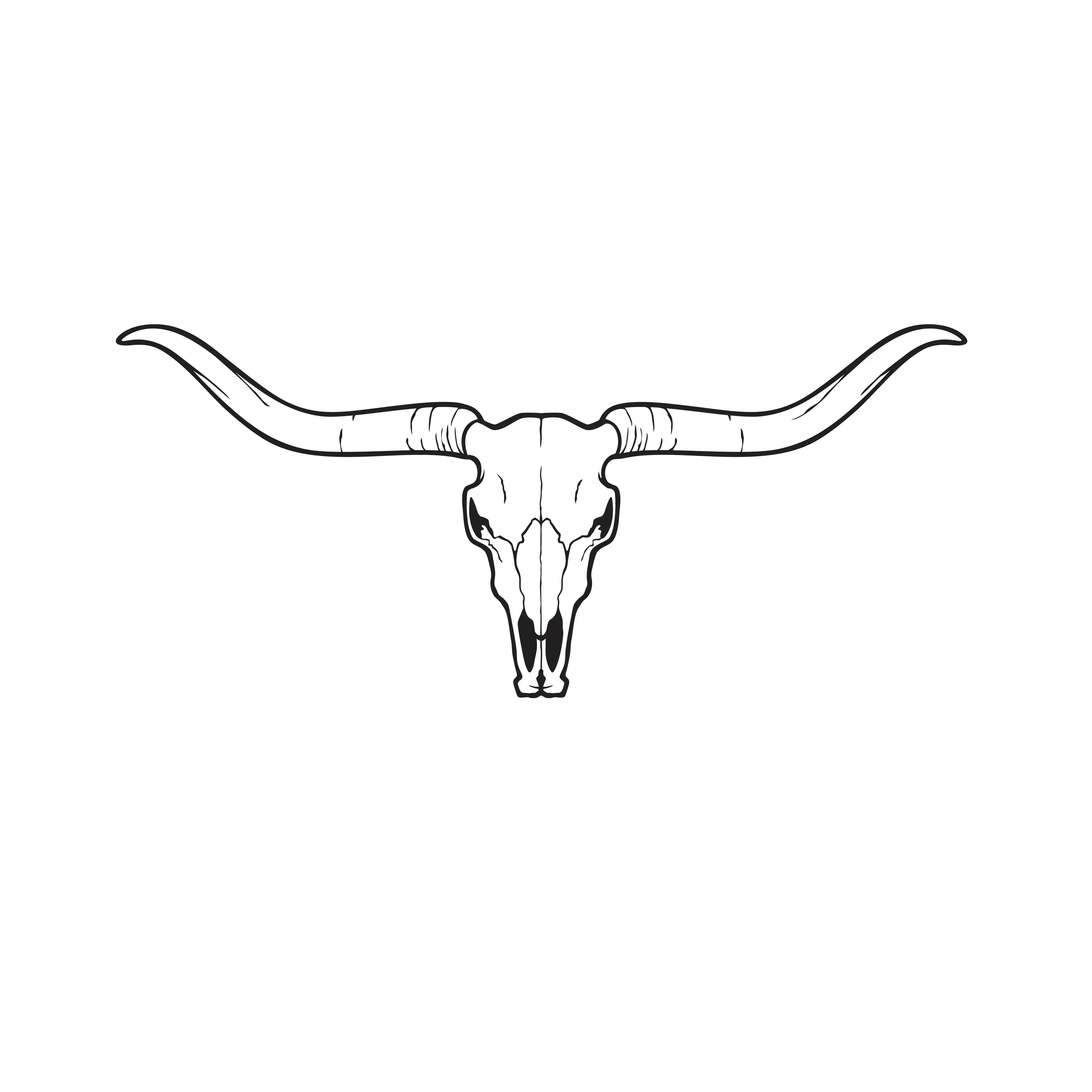 Long Horn Cow Skull Car/Truck Vinyl Decal Bumper Sticker Long Horn Cow Skull Car/Truck Vinyl Decal Bumper Sticker