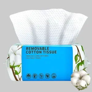 Disposable Face Towel 100 Count, Soft Cotton Clean Skin Face Towels, Dry Wipes Cotton Facial Towels Wash Cloths Tissue Thickened, Disposable Face Towelettes for Cleansing, Makeup Remover and Skincare