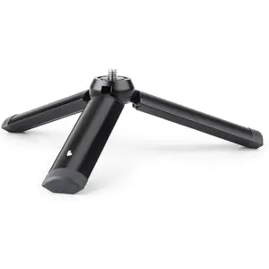 Metal Mini Tripod, Desktop Tabletop Stand Compact Tripod for Smooth 4,  Mobile, Vimble 2, Gimbal Handle Grip Stabilizer and  Cameras Black
