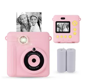 Vivitar Durable InstaPrint Digital Point & Shoot Camera - 12MP, 4 Games, 2 Paper Rolls, Instant 2"x3" Picture Printing, Pink