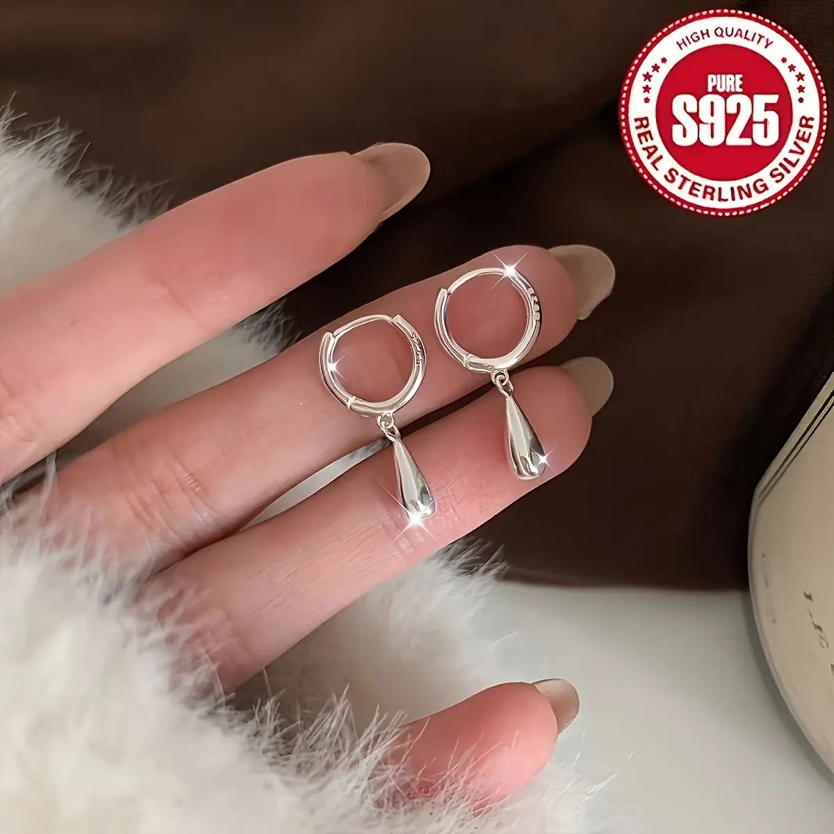 Elegant Vintage-Inspired 925 Sterling Silver Teardrop Earrings - Perfect For Everyday Wear, Everyday Earrings | Vintageinspired Earrings | Dangle Earring