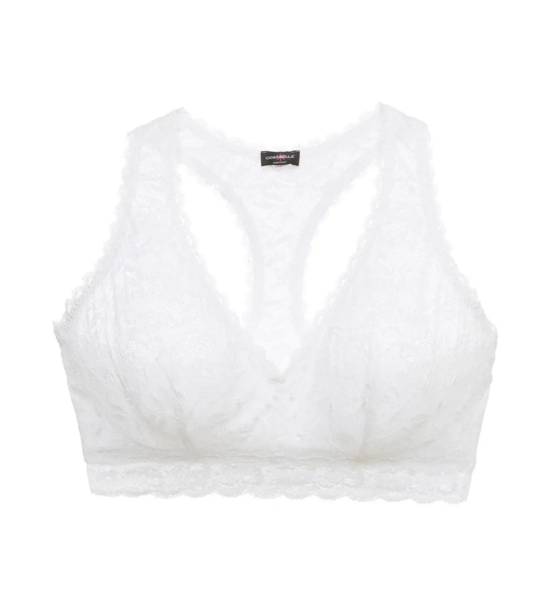 Cosabella NSN Ultra CURVY Racie Racerback Bralette (NEVER1353) - White