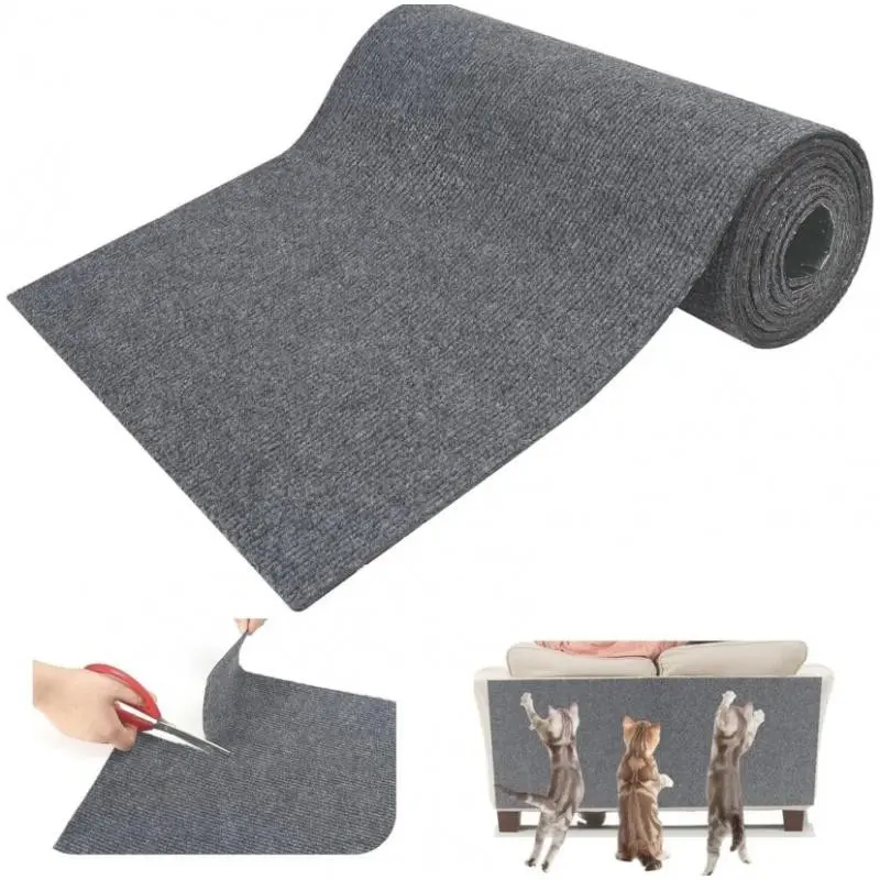 Self-Adhesive Kitty Cat Scratching Pad, Customizable Vertical Scratcher, Durable Climbing Mat for Cats, Furniture Protector for Sofas, Walls and Home, Pet Accessory