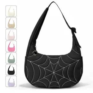 Quilted Down Bags Essential  Pocket Fits 330ml Soda Can Moon Bag Spring Edition Adjustable Dual-Strap Nylon Crossbody Luxury Designer Handbag Pu Tote Satchel