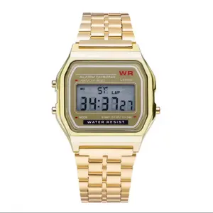 Digital Watch with Free Cover - Gold & Silver Options - Includes Green Pouch - Perfect for Everyday Wear