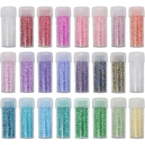 Size Almost Uniform 120 Gram 12/0 (2mm) Glass Round Seed Beads for Craft  Making, 24 Color-Lined Clear AB Colors