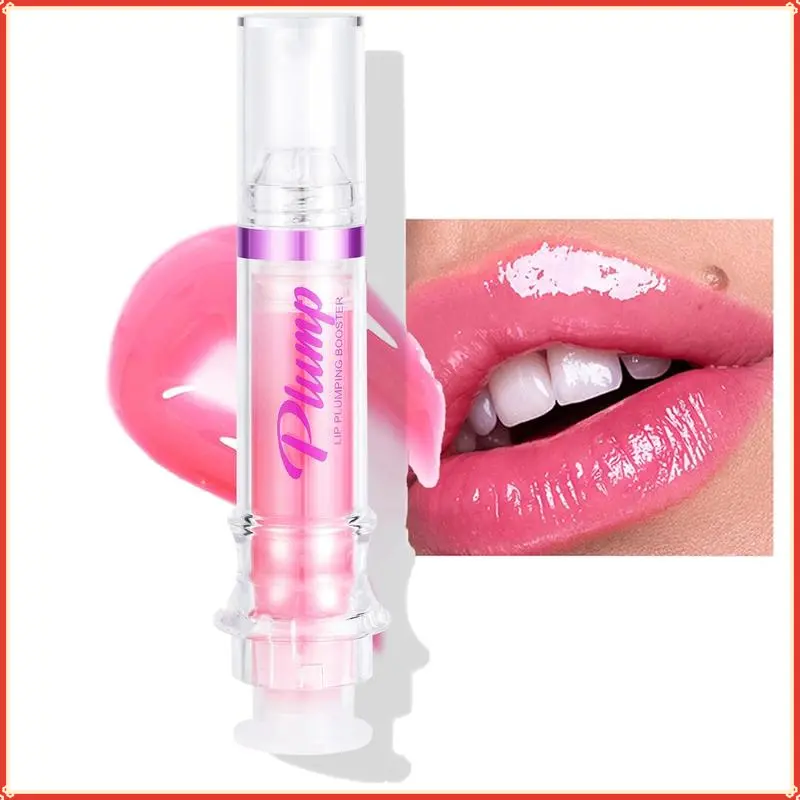 LipGloss Plumper Glossy Lip Lipstick,Lifter Gloss,Volumizes, High-Shine, Lip Plumping Lip Glass Mirror LipGlaze LipMakeup,Plump And Pout Lip Plumper for Women Girls Mint Moisture Moisturizing Balm lip gloss Blend Clear Daily Hydrating ShinyHyaluronic Acid