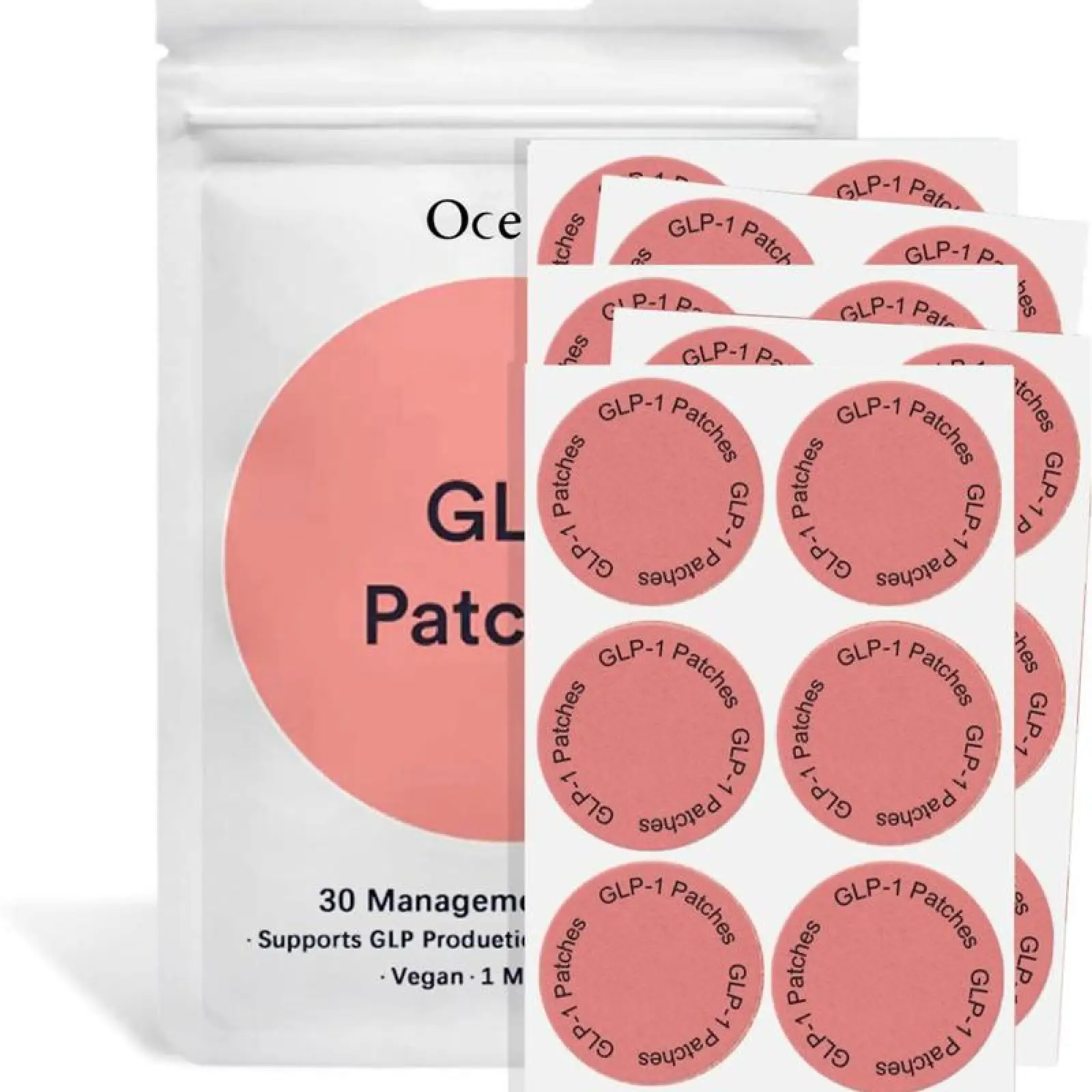 GLP Ki Patch,30 GLP Patches Cosmetic,Natural Ingredients,30 Metabolic Balance Patches,Cosmetic Daily