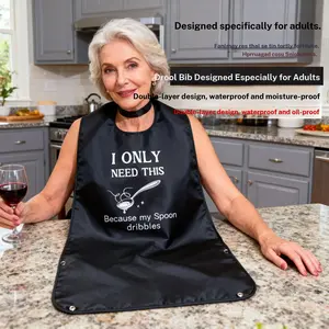 Adult Waterproof Bib for Eating, Elderly Feeding Bib, Anti-Slobbering Apron, Senior Dining Bib, Durable & Comfortable Design