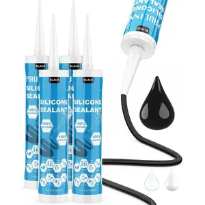 Sealant Black,   Caulk  for RV, Kitchen, Bath, General Use, Window, Door, Glass, Marine, 10.2 Oz, 4 Packs