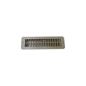 Overtime Rectangular Dampered Vent Floor Register, Tan - 12x3.5 in. and 10x2.37 in. Sizes, Home Ventilation Heating and Cooling Vent