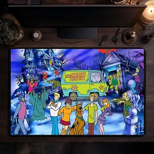 Scooby Doo Halloween Deskmat, Spooky Scooby-Doo Gaming Mouse Pad, Non-Slip Desk Mat for Gaming and Office Setup, Perfect for Halloween Decor and Scooby-Doo Fans