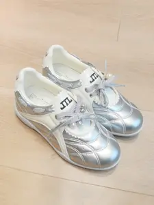 Women's Thick Sole Height Increase 5cm Training Shoes, 2026 New Pearl Lace-Up High-Quality Casual Sports Shoes, Colorblock Design