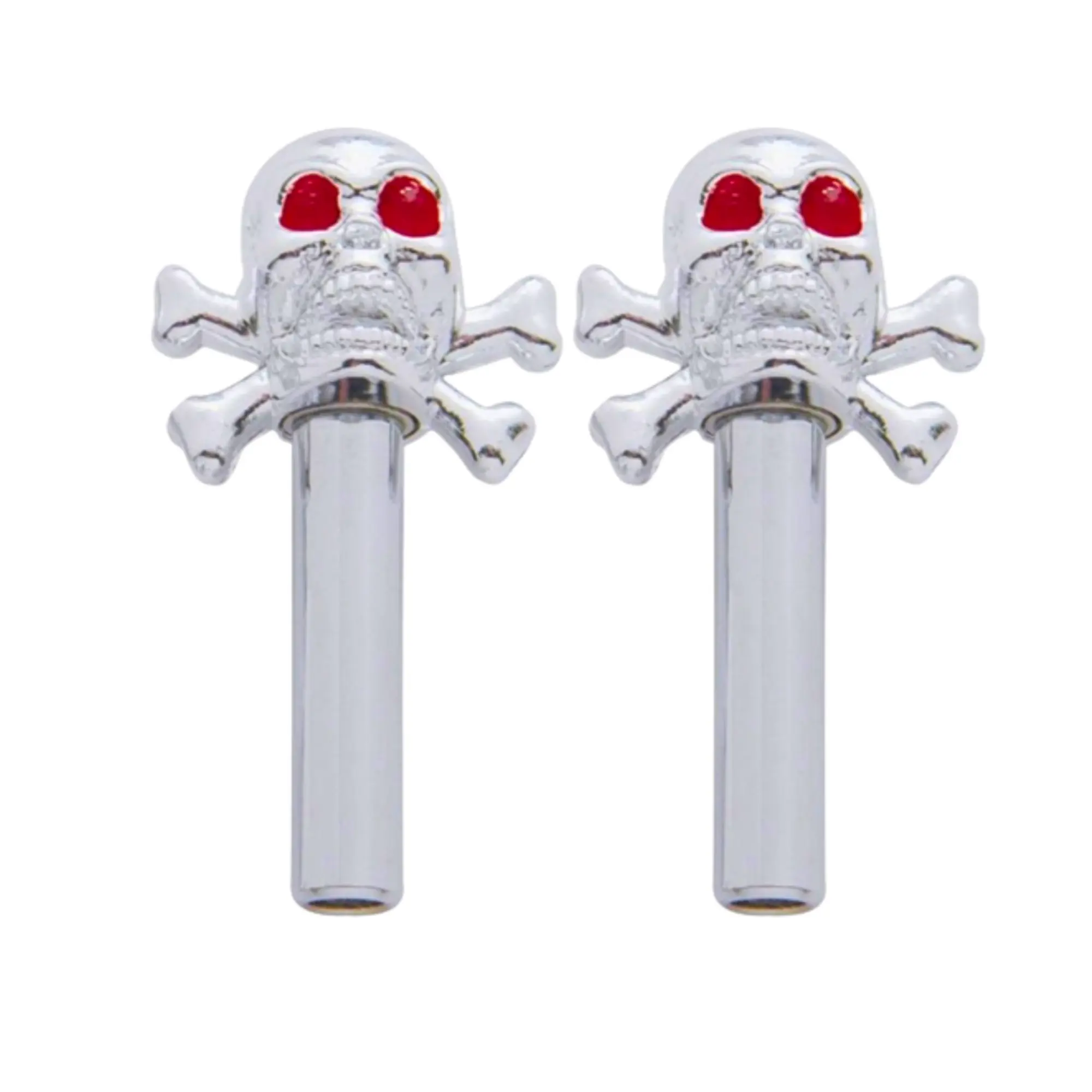 United Pacific 70029 – Chrome Skull Door Lock Knob (Pair)