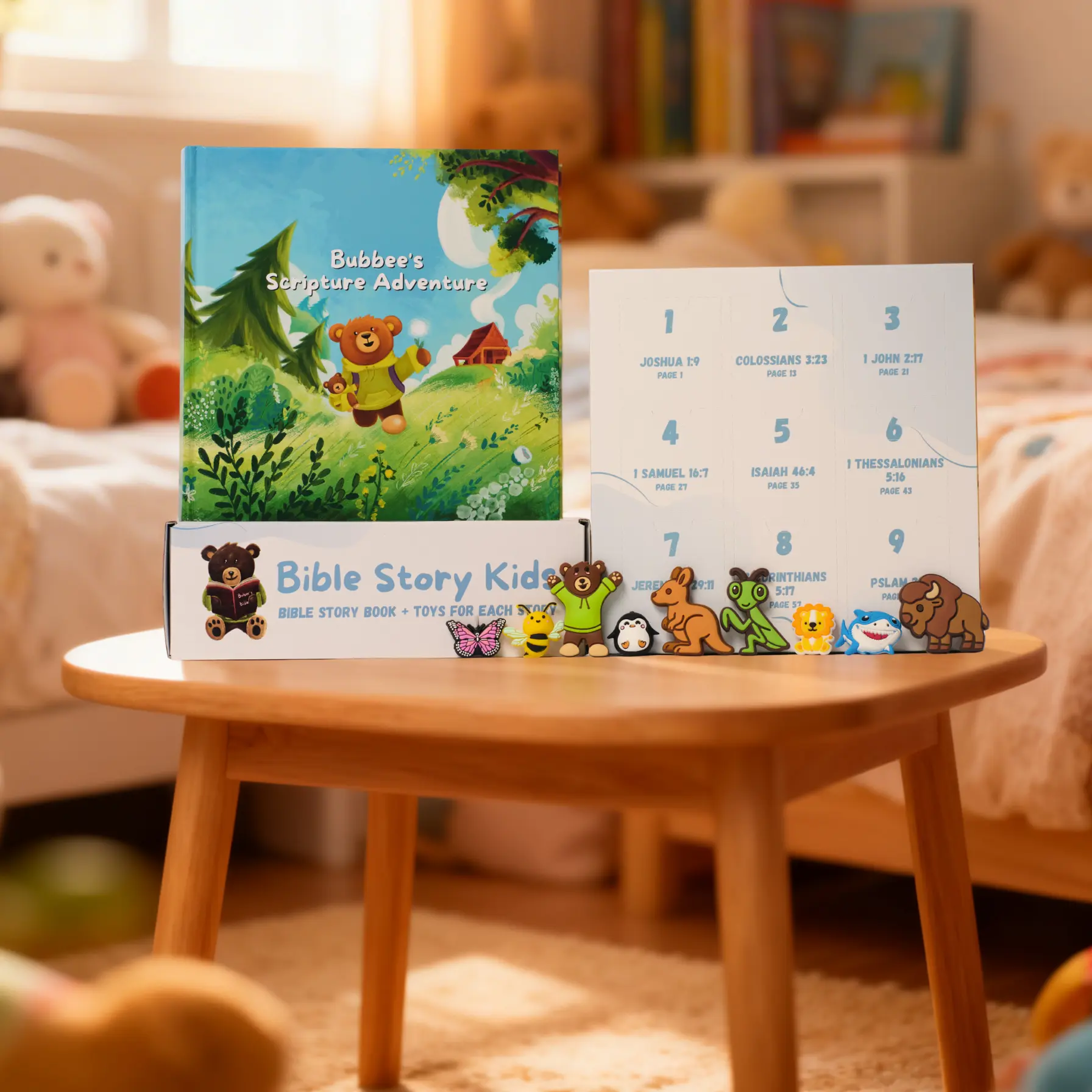 Bubbee's Scripture Adventure Set for Kids | Christian Bible Toys, Songs & Activities