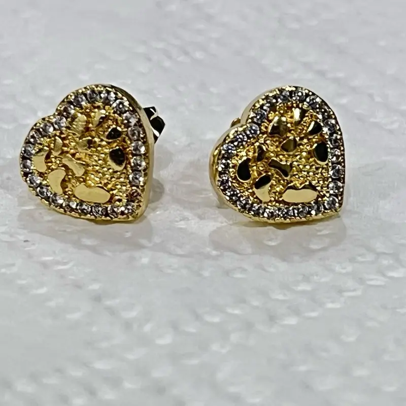 Nugget heart earrings