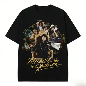 [100%25 Cotton][Graphic Tee] Michael Jackson Retro T-Shirt, Michael Jackson Retro Unisex Shirt