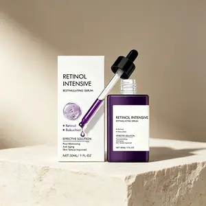 Retinol Bakuchiol Anti-Aging Serum 30ml – Pore Minimizing & Texture Improving – Reduces Wrinkles & Fine Lines – Intensive Restimulating Face Serum