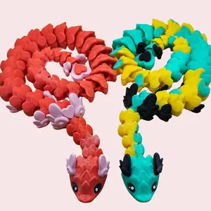 Cupid Snake Flexi Toy: Bendable 3D Printed Snake--=%2=- Figurine=%2=-- Articulated 3D Printed--=%2=- Figurine=%2=-- Lunar New Year Snake flexi heart snake--=%2=- decor=%2=----=%2=- figurine=%2=-- decor figurine
