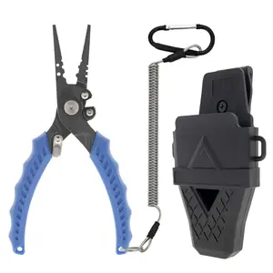 Professional Fishing Pliers - 420 Stainless or Aircraft Aluminum - Saltwater Resistant Hook Remover with Tungsten Carbide Line Cutters - Split Ring or Straight Nose - Sheath & Lanyard - Reaction Tackle