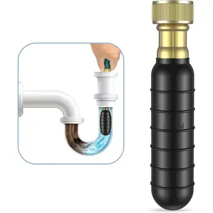 Medium Drain Cleaning Bladder Fits 1.5"-3" Pipes, Drain Bladder Unclogger for Bathroom Sinks, Showers, Swimming Pool Drains, Kitchen Sinks and Main Drains