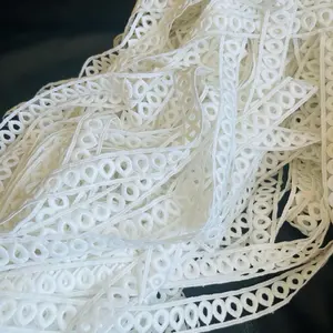 2 Yards White Circle Lace Trim