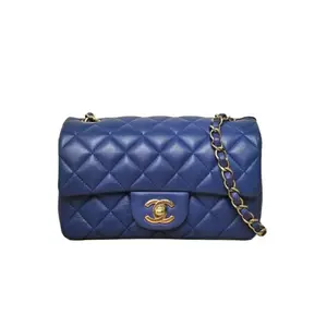 Pre-owned CHANEL 【Alea】CHANEL CF Flap Bag Large Mini 20cm Blue