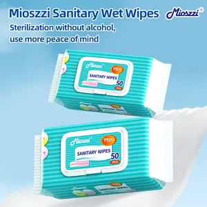 Mioszzi Multipurpose Disposable Wipes Made with Pure Water Gentle and Non-Irritating for Hands Arms Home Surfaces and Gym Equipment Clean and Refresh Anytime Anywhere 50 Wipes Per Pack