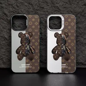 Cartoon Bear Pattern Phone Case, Decorative Phone Protector Cover, Protective Phone Cover, Phone Accessories Compatible with iPhone 11 12 13 14 15 Pro Max, Casing